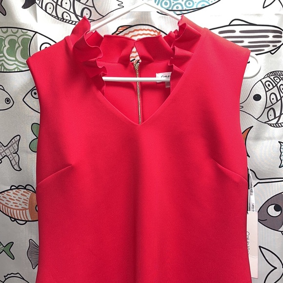 Calvin Klein Cocktail Dress Hot Pink Size 12 NWT - Picture 2 of 7